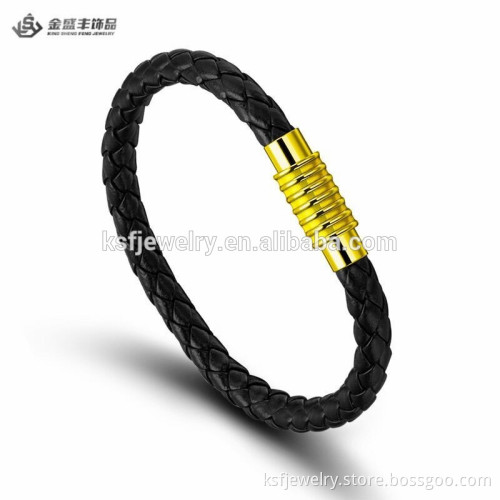 Charming Bulk Leather Bracelet for Women with Gold Clasp Jewelry Wholesale